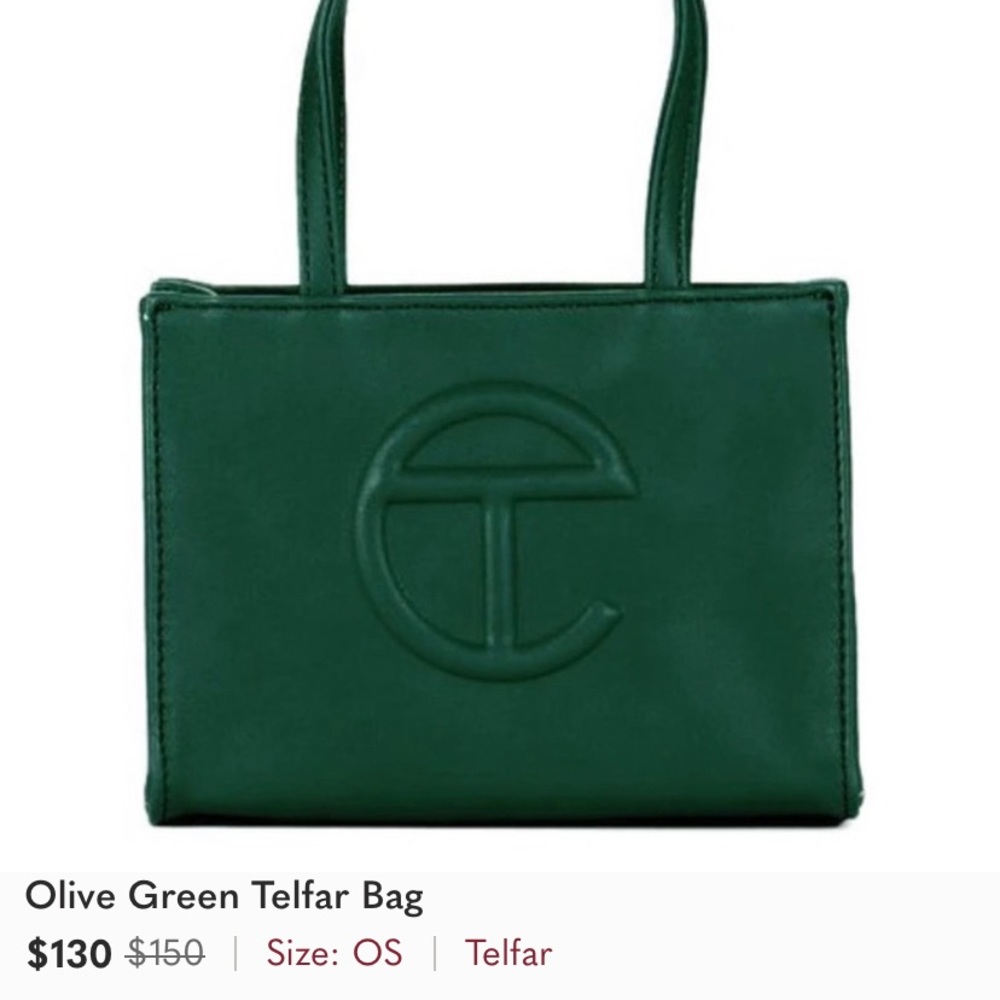 Small Green Telfar bag dust& bag included